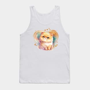 Bundle of love. This persian kitty cat is a purr-fect valentines gift for your loved one Tank Top